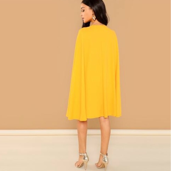 🌼Yellow Sexy Must Have Cloak Mini Dress🌼 - Picture 3 of 3